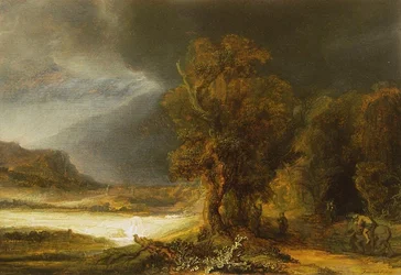 Landschaft mit dem barmherzigen Samariter
